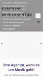 Mobile Screenshot of kampling-musikagentur.de